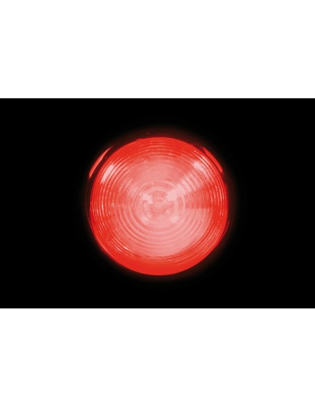Luce a led tonda ingombro camion camper 24V rosso D70mm