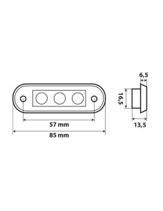 Luce da incasso perimetrale impermeabile a Led 9 32V Arancio 2