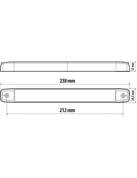 Luce decorativa effetto neon montaggio in superficie 12 24V arancio