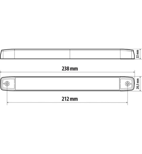 Luce decorativa effetto neon montaggio in superficie 12 24V rosso