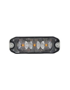 Luce di segnalazione multifunzione arancio a 3 Led 12 24V IP67 4 funzioni