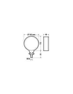 Luce ingombro 14 Led doppia funzione 12 24V diametro 105mm Rosso Arancio 2