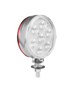 Luce ingombro 14 Led doppia funzione 12 24V diametro 105mm Rosso Bianco