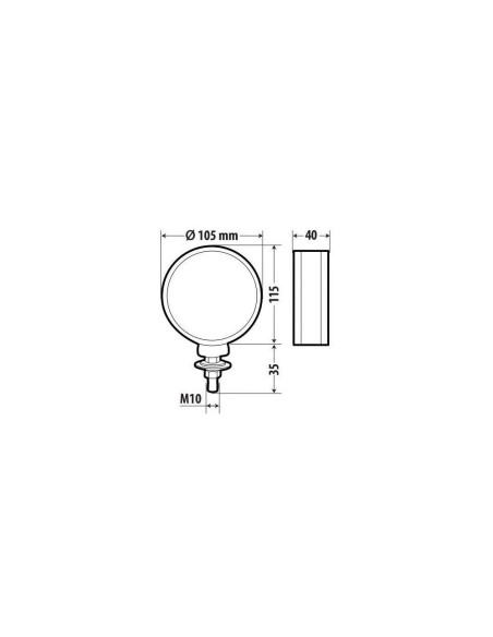 Luce ingombro 14 Led doppia funzione 12 24V diametro 105mm Rosso Bianco