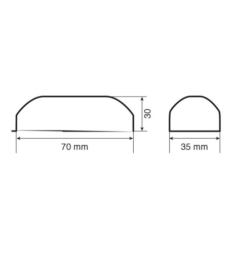 Luce ingombro 2 LED 24V camion camper Bianco