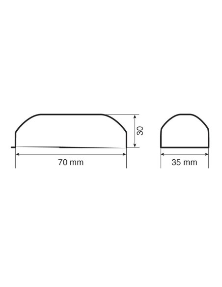 Luce ingombro 2 LED 24V camion camper Bianco
