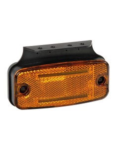 Luce ingombro 2 LED con catarifrangente e staffa 10 30V IP67 Arancio 114x54
