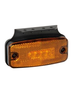 Luce ingombro 4 LED con catarifrangente e staffa 10 30V IP67 Arancio 114x54