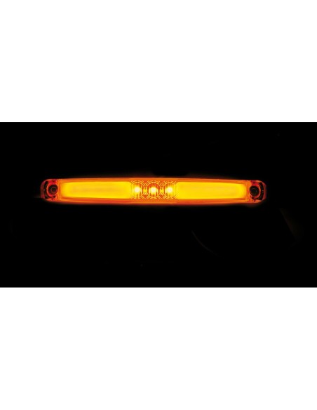 Luce ingombro a 13 LED 12 24v Impermeabile arancio effetto neon 170x20mm