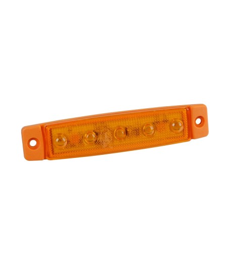 Luce ingombro a 5 Led montaggio in superficie 12 24V arancio