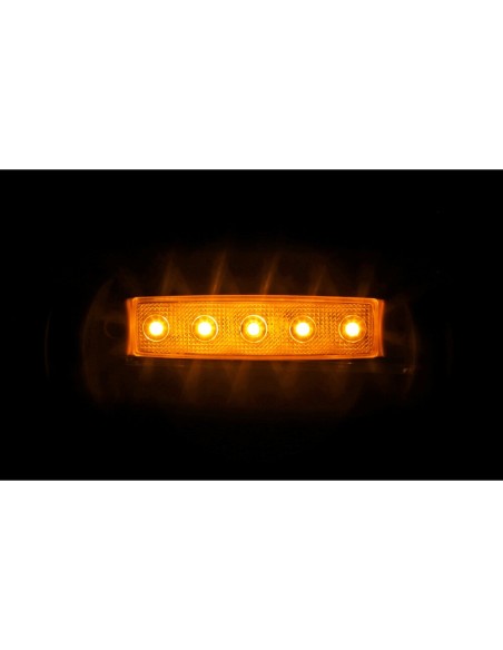 Luce ingombro a 5 Led montaggio in superficie 12 24V arancio