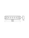 Luce ingombro a 5 Led montaggio in superficie 12/24V - arancio