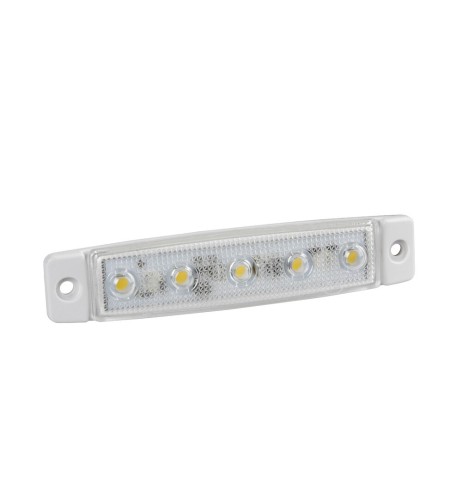 Luce ingombro a 5 Led montaggio in superficie 12 24V bianco