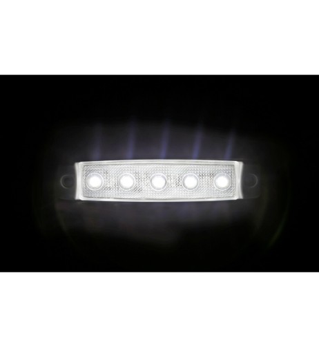 Luce ingombro a 5 Led montaggio in superficie 12 24V bianco