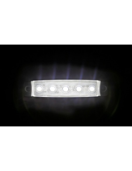 Luce ingombro a 5 Led montaggio in superficie 12 24V bianco