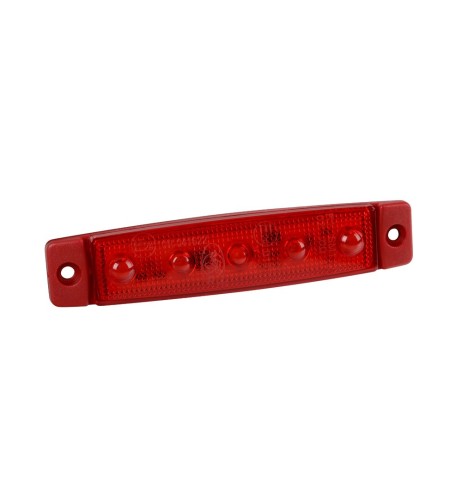 Luce ingombro a 5 Led montaggio in superficie 12 24V rosso