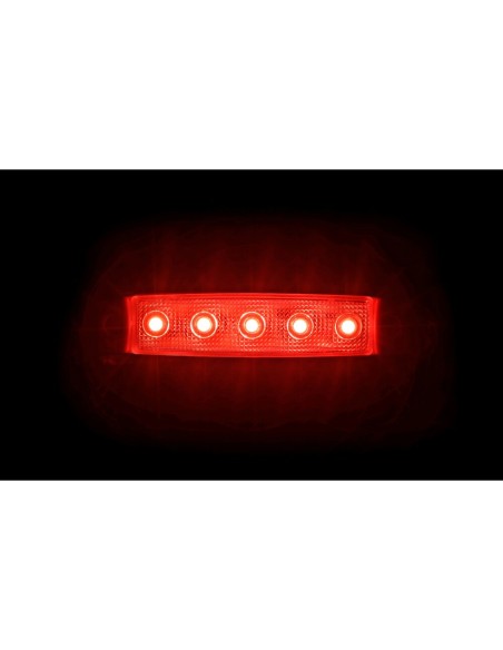 Luce ingombro a 5 Led montaggio in superficie 12 24V rosso