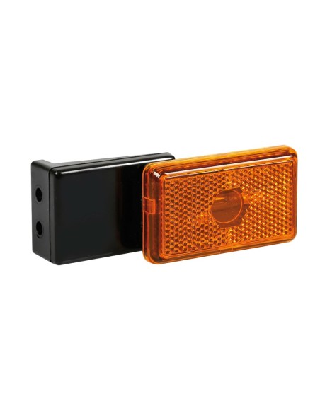 Luce ingombro Arancio con catarifrangente e staffa 12 24V