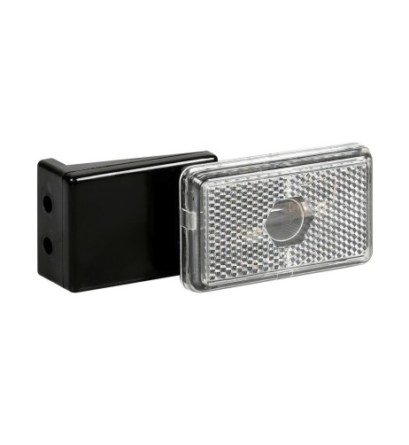 Luce ingombro Bianca con catarifrangente e staffa 12 24V