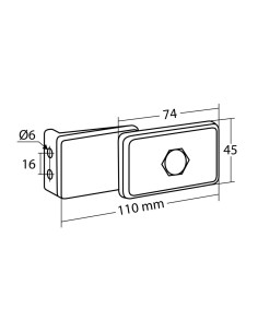 Luce ingombro Bianca con catarifrangente e staffa 12 24V 2