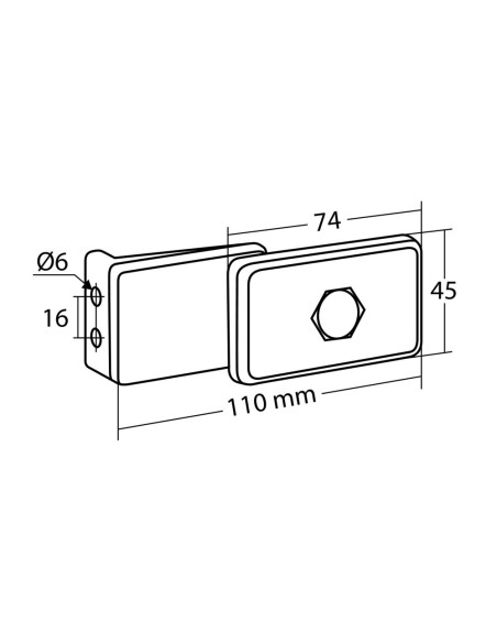 Luce ingombro Bianca con catarifrangente e staffa 12 24V