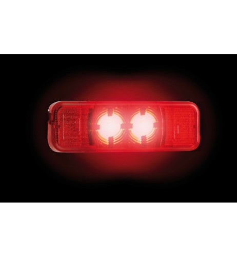 Luce ingombro perimetrale 2 LED camion 24V omologata Rosso