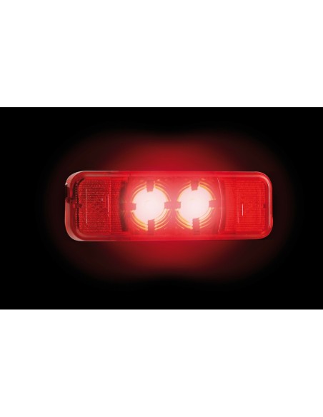 Luce ingombro perimetrale 2 LED camion 24V omologata Rosso