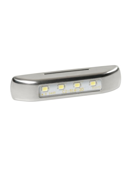 Luce ingombro perimetrale a 4 Led 12 24V cover inox Arancio