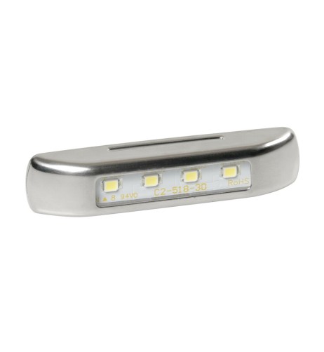 Luce ingombro perimetrale a 4 Led 12 24V cover inox Verde