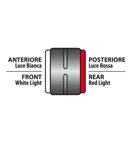 Luce perimetrale a 2 led 24V Bianco Rosso attacco L omologata sinistra