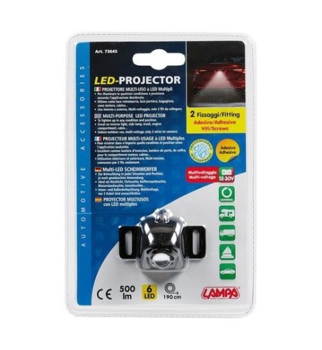 Luce posteriore di parcheggio 6 LED 12 30V 6000K IP65