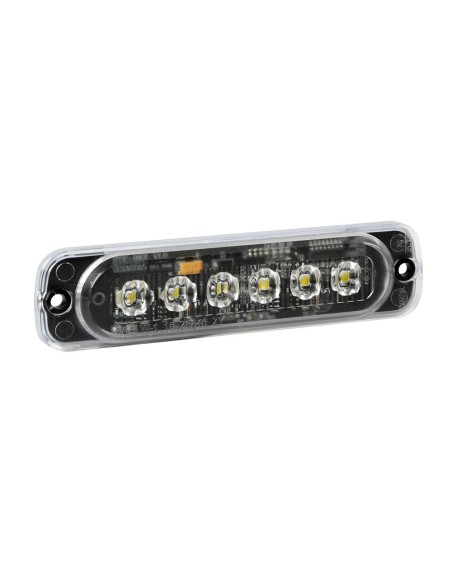 Luce strobo Impermeabile multifunzione a 6 Led 12 24V Arancio