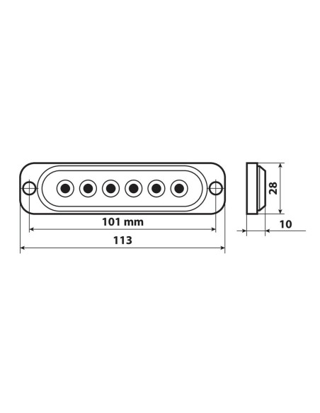 Luce strobo Impermeabile multifunzione a 6 Led 12 24V Arancio