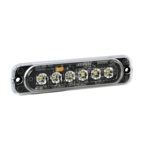 Luce strobo Impermeabile multifunzione a 6 Led 12 24V Bianco