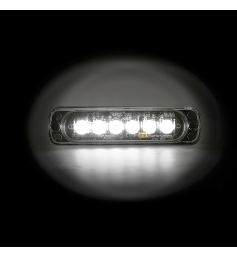 Luce strobo Impermeabile multifunzione a 6 Led 12 24V Bianco