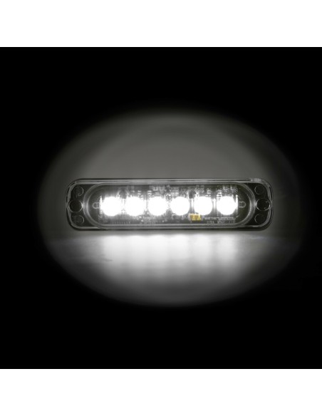 Luce strobo Impermeabile multifunzione a 6 Led 12 24V Bianco