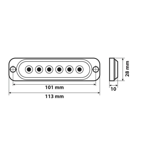Luce strobo Impermeabile multifunzione a 6 Led 12 24V Bianco