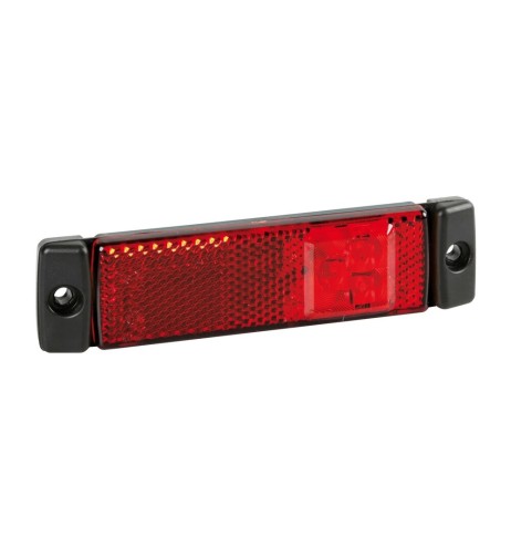 Luce supplementare a 3 LED 24V con catarifrangente Rosso