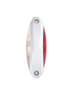 Luce supplementare a 4 Led bianco rosso 9 32V scocca bianco omologata
