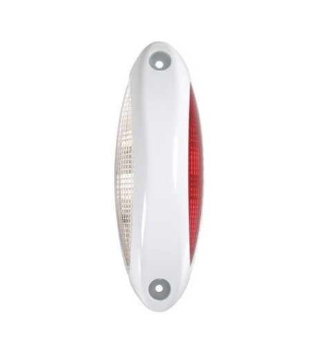Luce supplementare a 4 Led bianco rosso 9 32V scocca bianco omologata