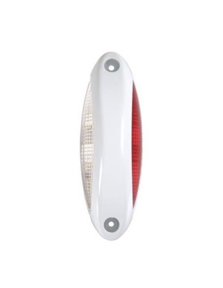 Luce supplementare a 4 Led bianco rosso 9 32V scocca bianco omologata
