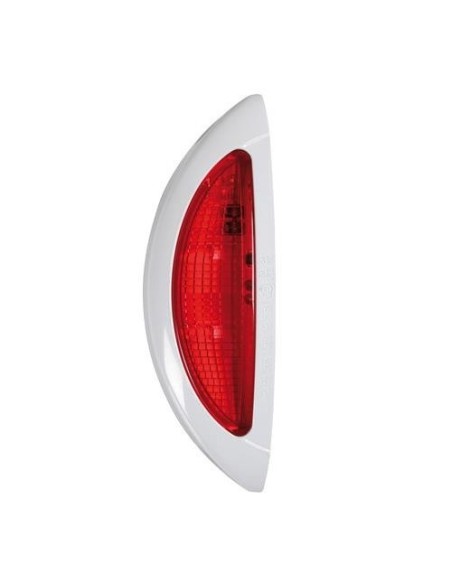 Luce supplementare a 4 Led bianco rosso 9 32V scocca bianco omologata