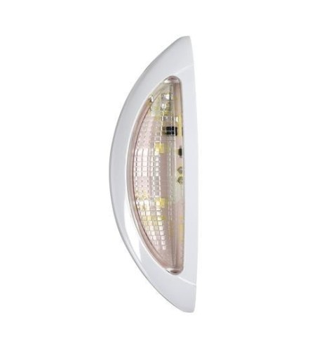 Luce supplementare a 4 Led bianco rosso 9 32V scocca bianco omologata