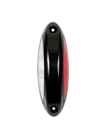 Luce supplementare a 4 Led bianco rosso 9 32V scocca nero omologata