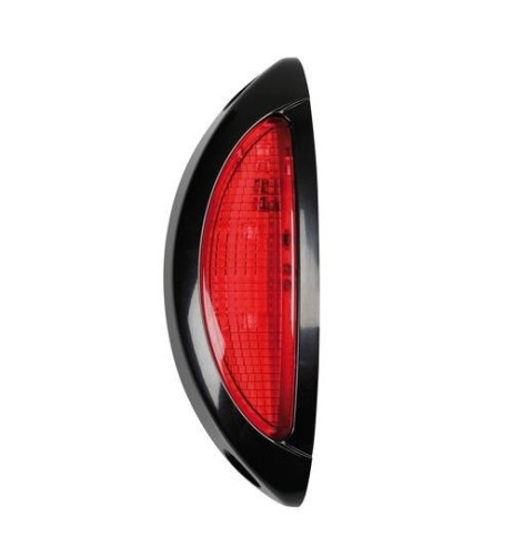 Luce supplementare a 4 Led bianco rosso 9 32V scocca nero omologata