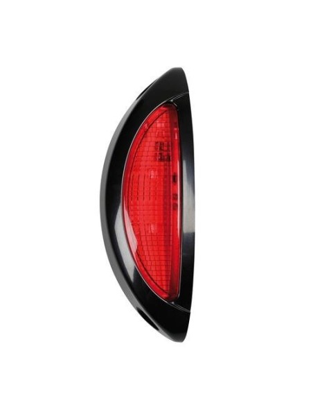Luce supplementare a 4 Led bianco rosso 9 32V scocca nero omologata