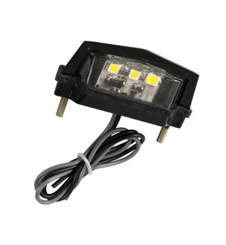 Luce targa a 3 led SMD 12V moto e scooter BIANCO 59x30mm