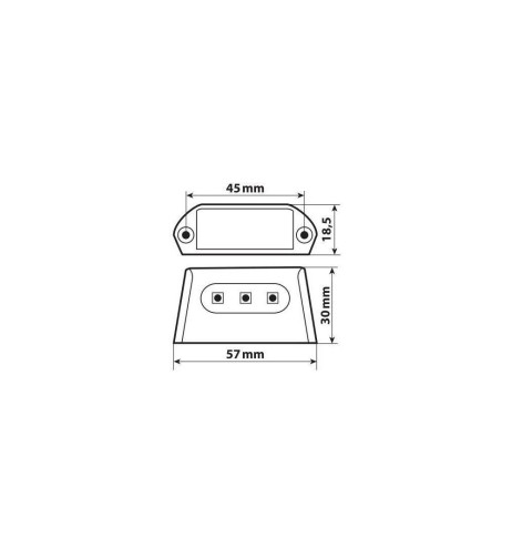 Luce targa A ion omologata a 3 Led SMD 12V