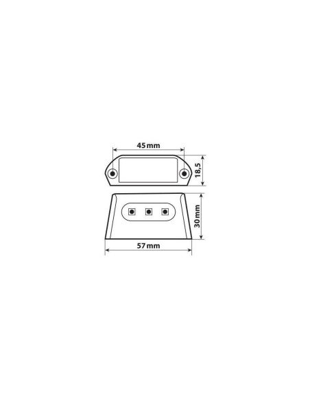 Luce targa A ion omologata a 3 Led SMD 12V