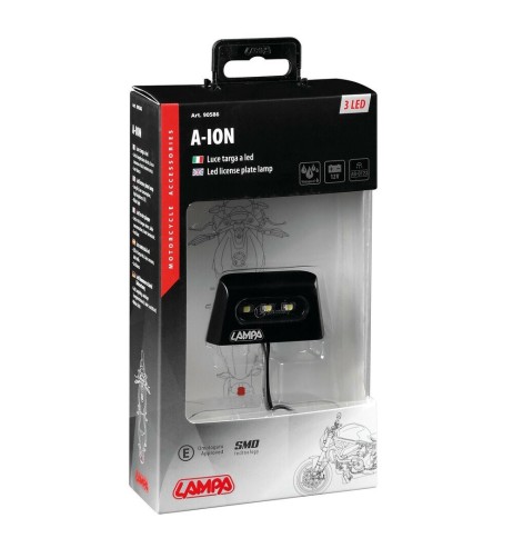 Luce targa A ion omologata a 3 Led SMD 12V